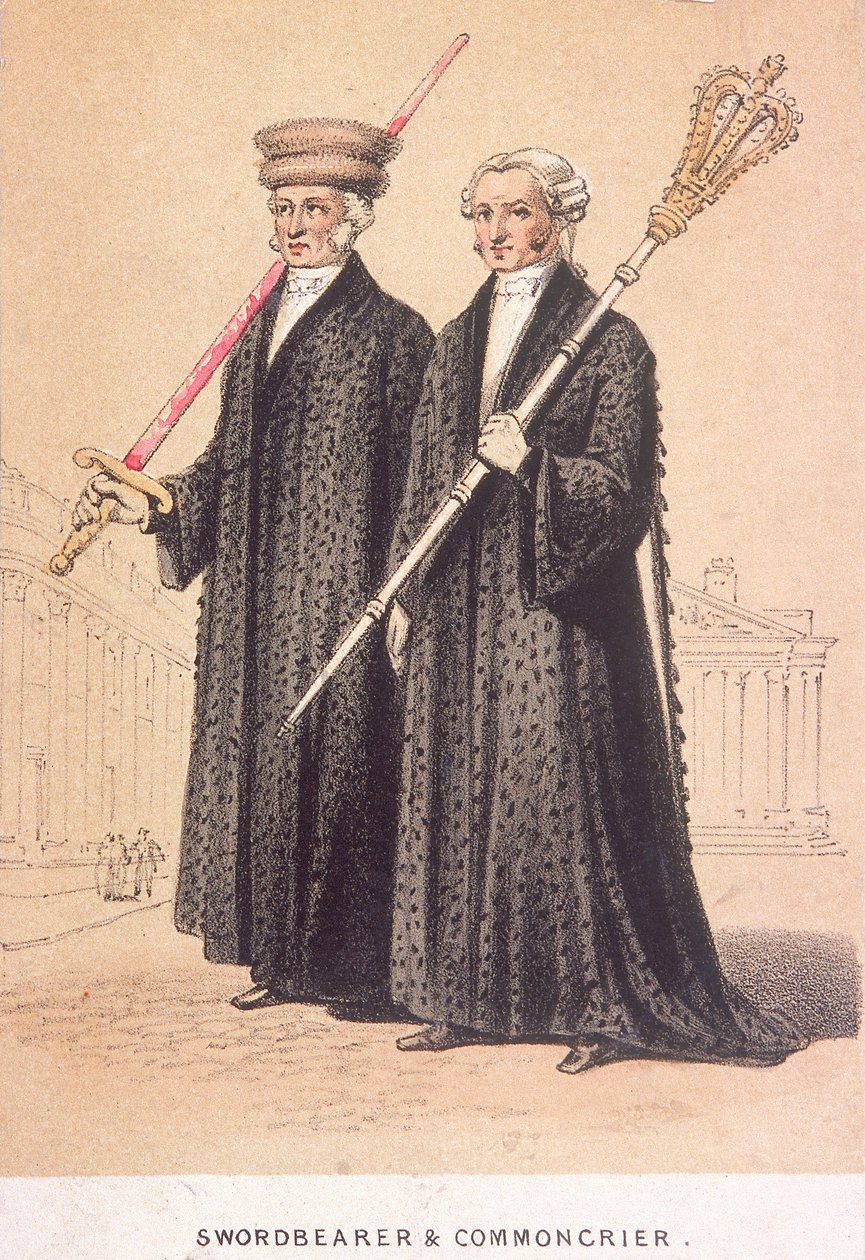 En svärdsbärare och en vandrare, 1855 av Day and Son