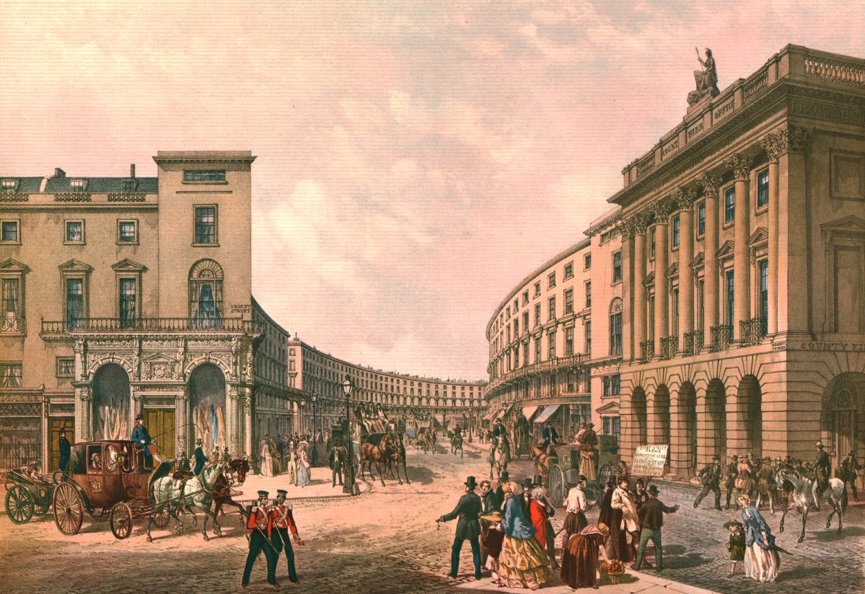 The Quadrant, Regent Street, c1852. av Day and Son
