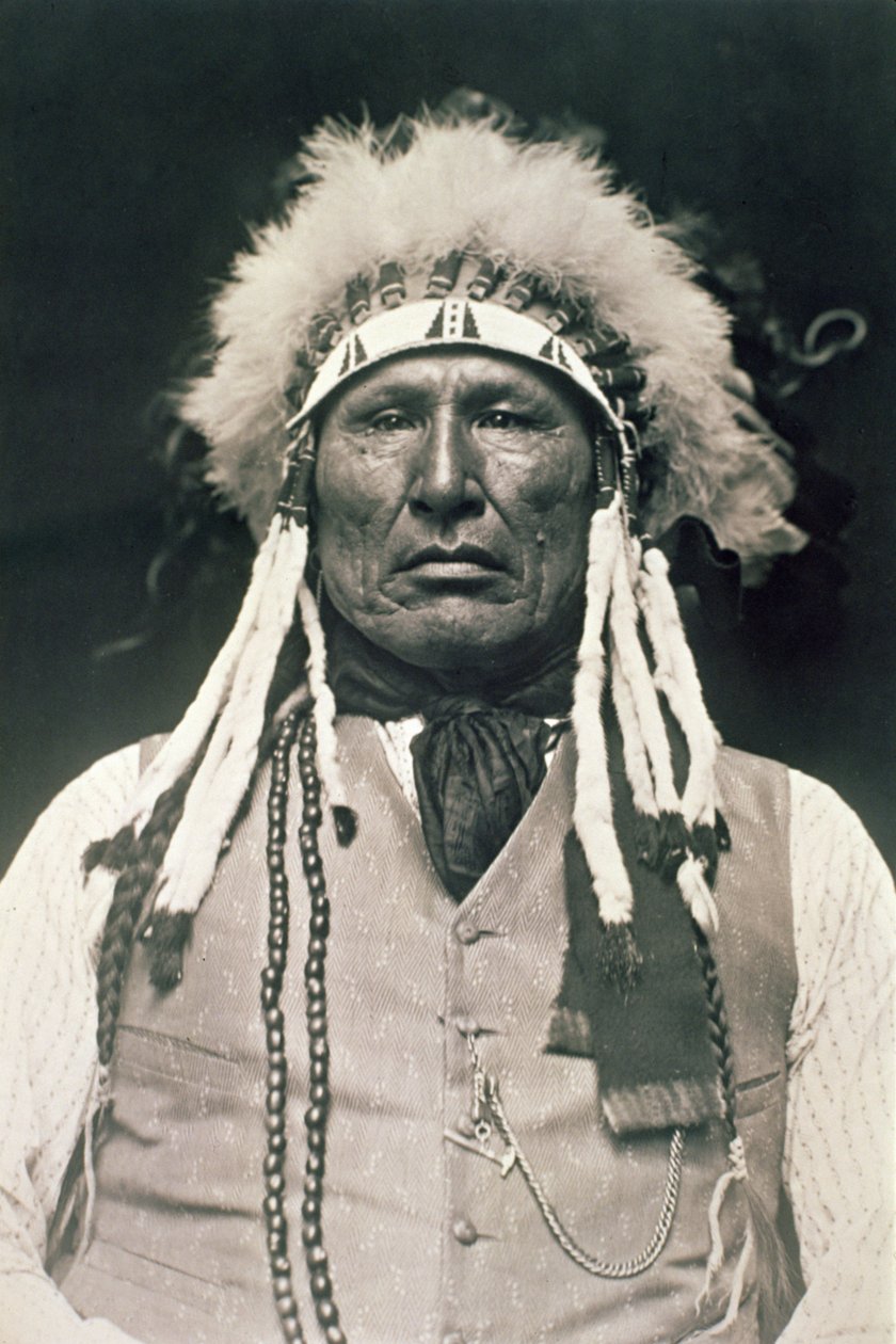 Wooden Leg, krigare från Northern Cheyenne som stred i slaget vid Little Bighorn 1876 av DeLancey W. Gill