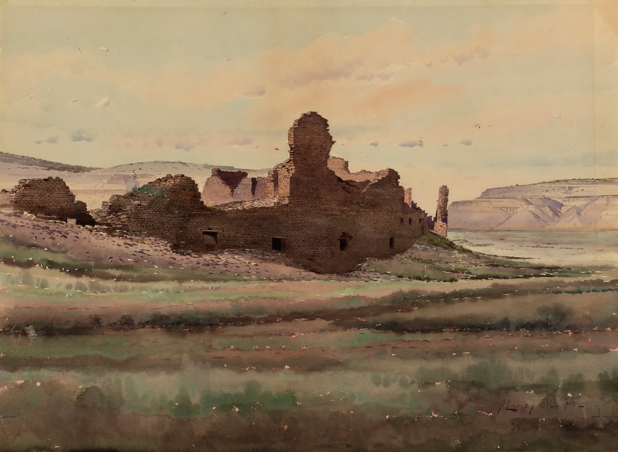Pueblo Bonito-ruinen, Chaco Canyon, New Mexico av De Lancey Gill