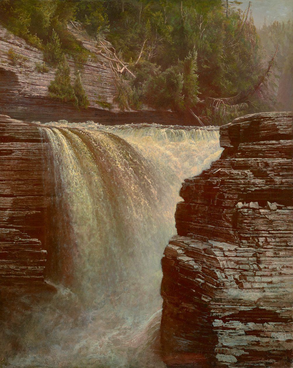 Trenton Falls nära Utica, New York 1873 (olja på duk) av De Witt Clinton Boutelle