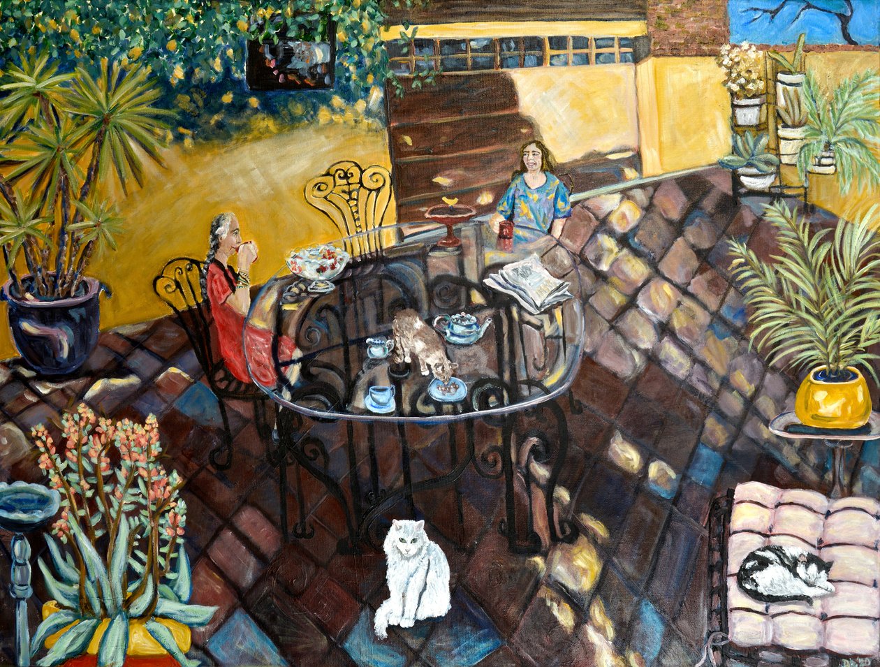 Chateau Wonderland, 2019 (akryl på duk) av Deborah Eve Alastra