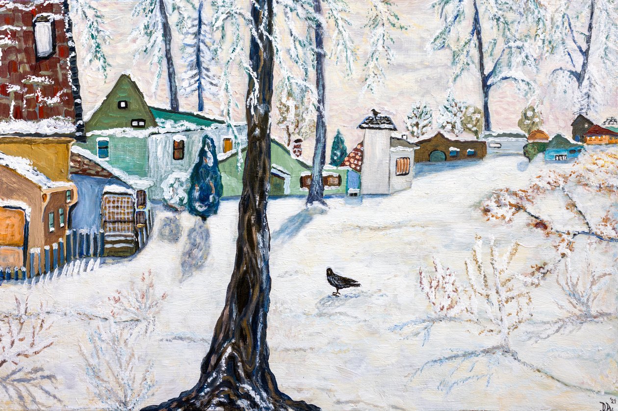 Creston Snow, 2024 (akryl på duk) av Deborah Eve Alastra