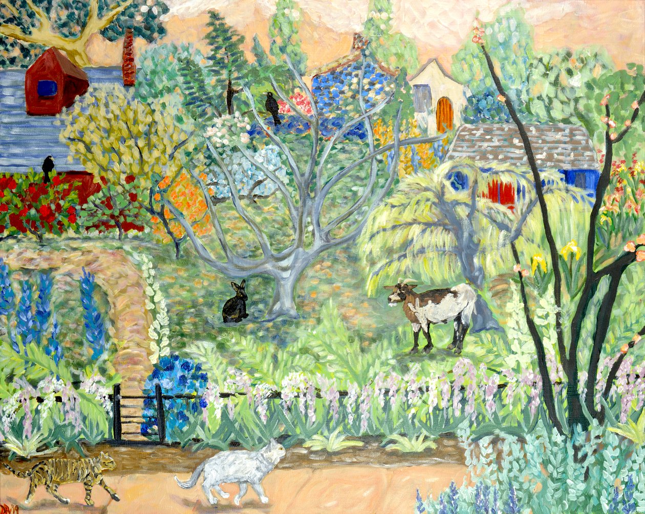 Dream House, 2019 akryl på duk av Deborah Eve Alastra
