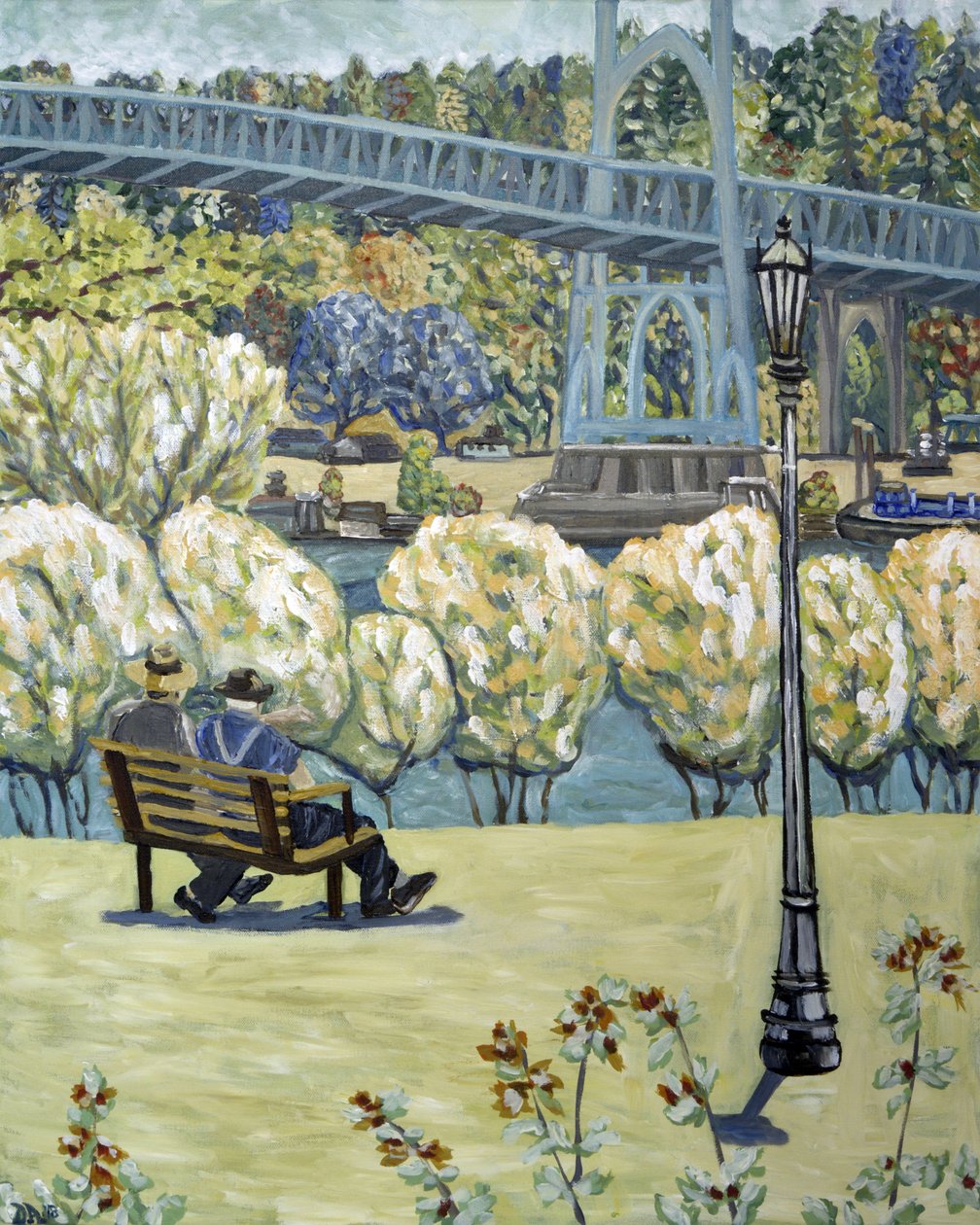 Early Fall, 2017 (akryl på duk) av Deborah Eve Alastra