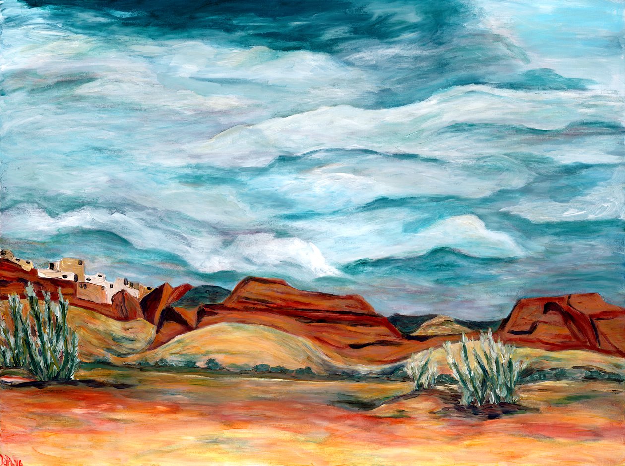 New Mexico Landscape, 2015 (akryl på duk) av Deborah Eve Alastra