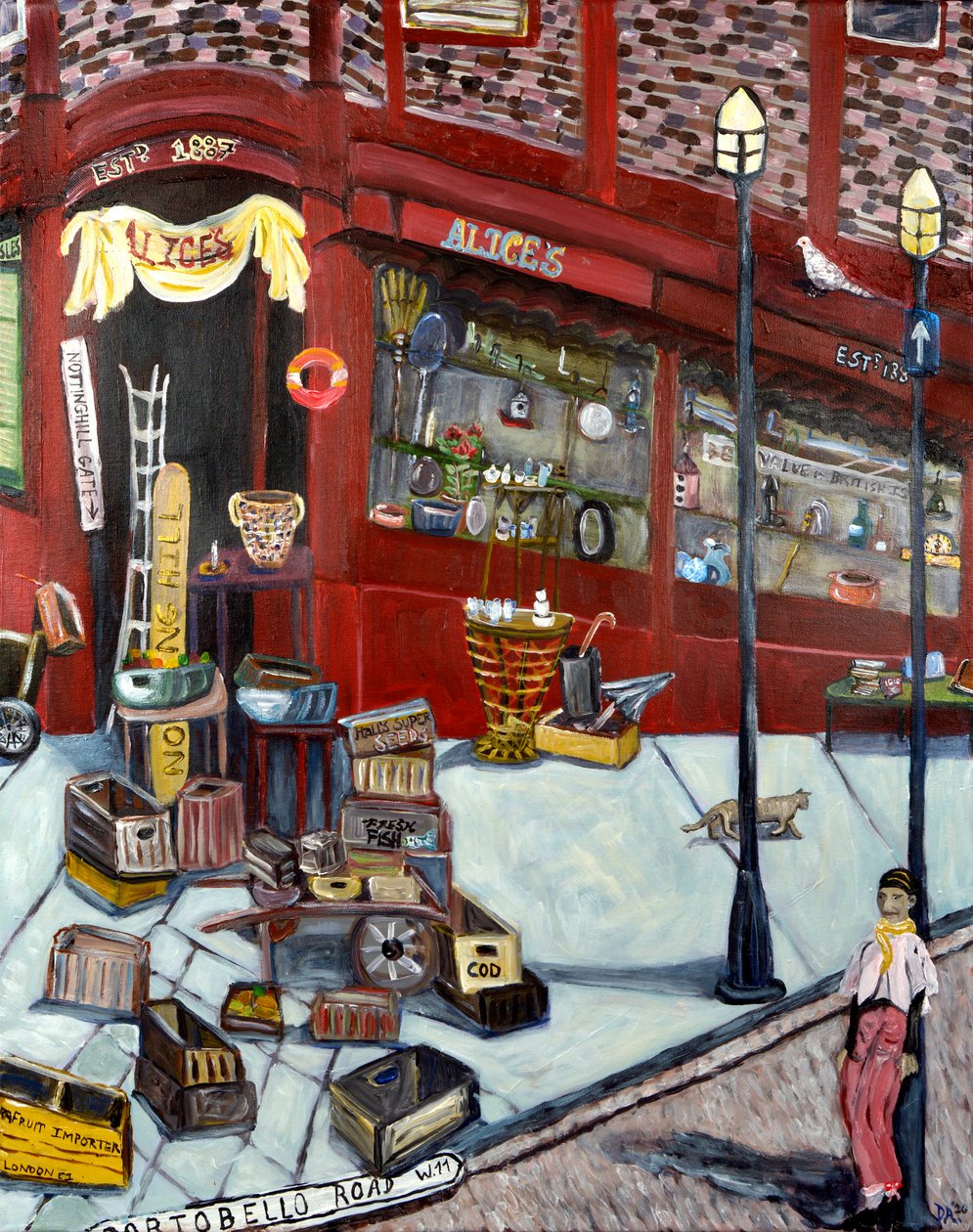 Portobello Road, 2020 (akryl/medium) av Deborah Eve Alastra