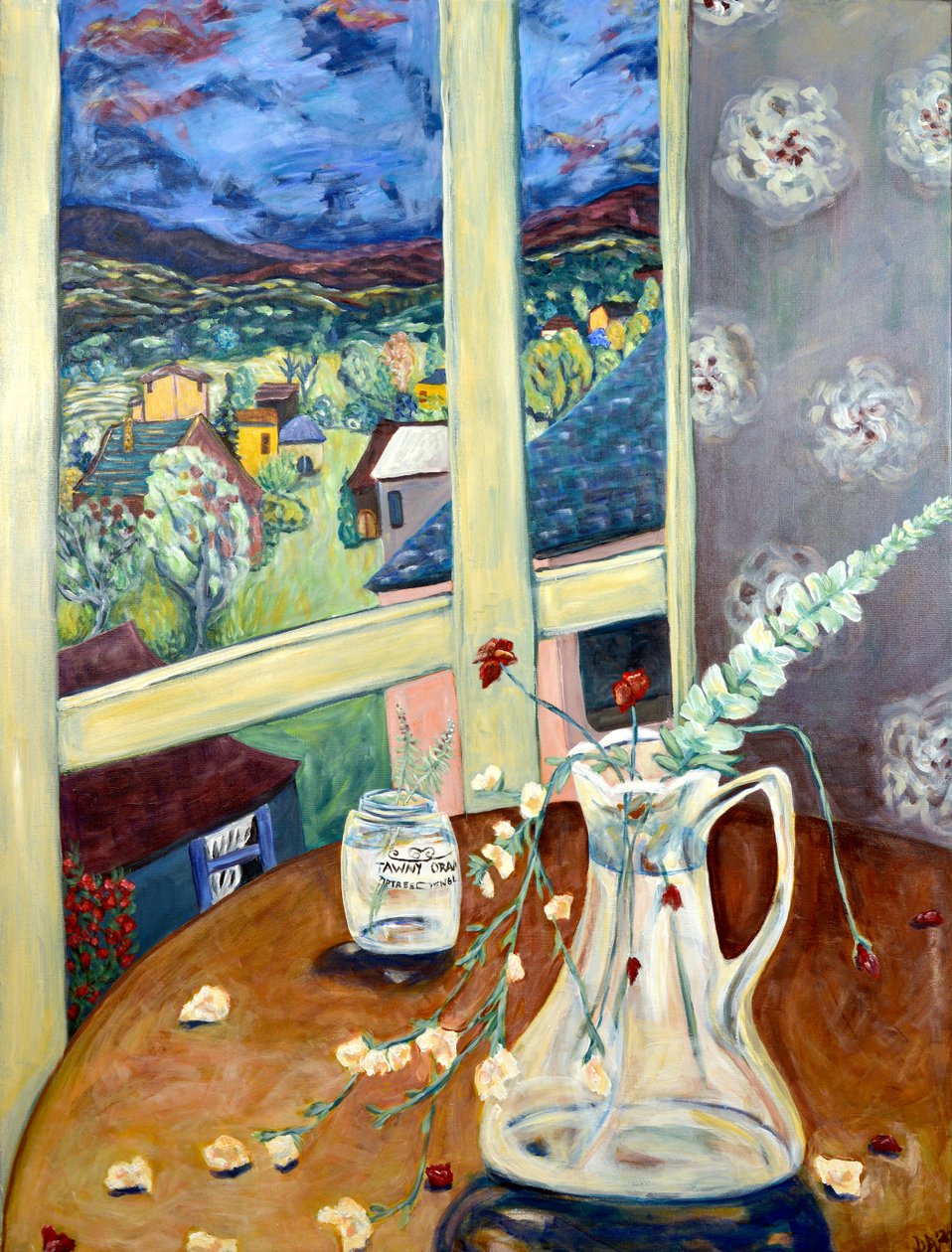 Waiting Out the Storm, 2020 (akryl på duk) av Deborah Eve Alastra