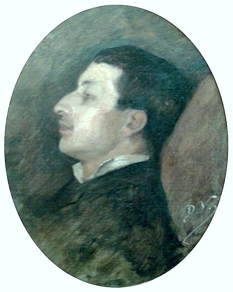 Portrait of the painter Rodolfo Amoedo av Decio Villares