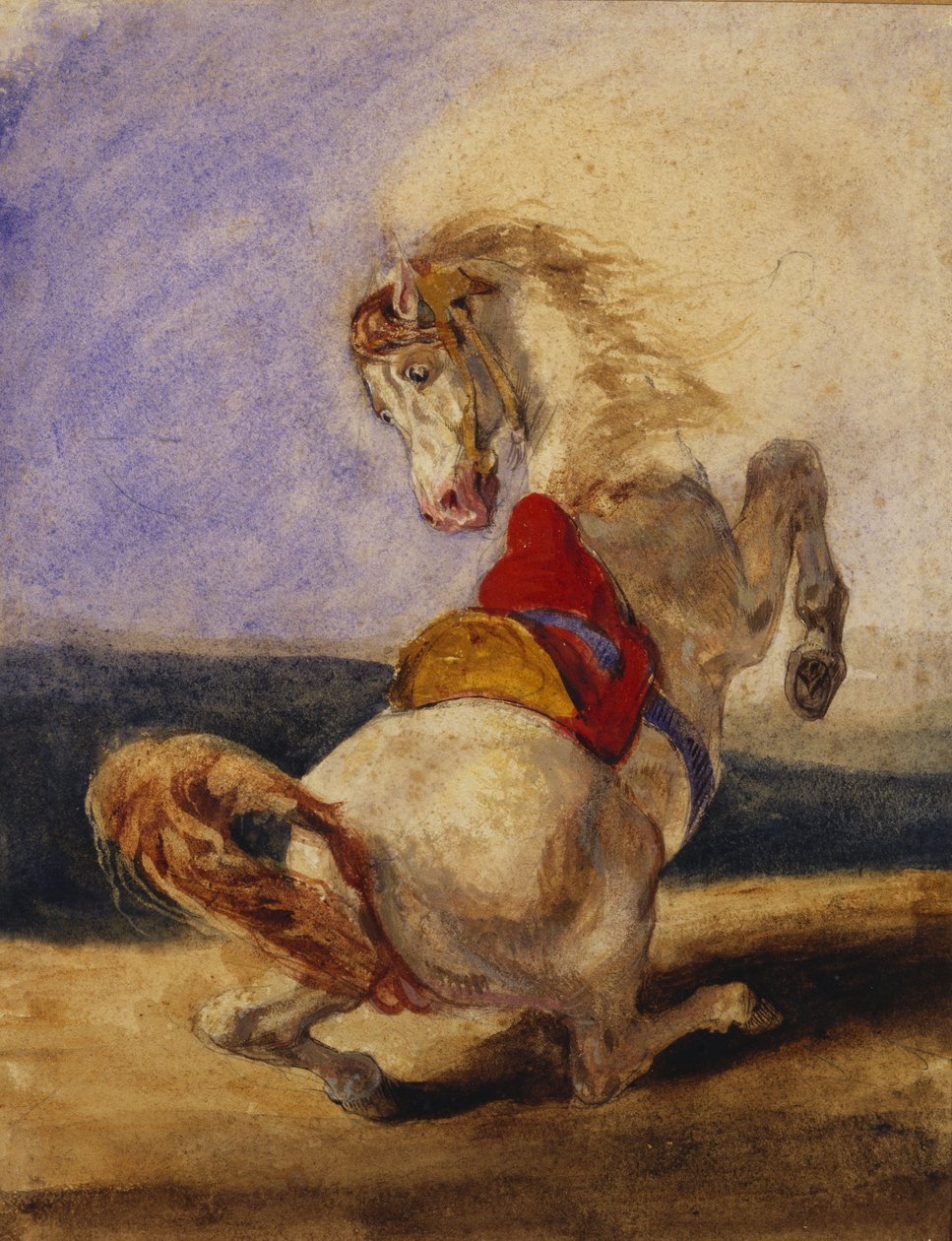 Uppfödande häst av Delacroix