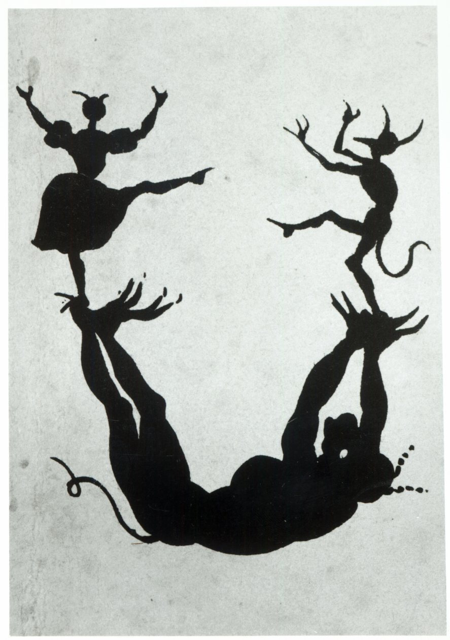 Devilish Alphabet, graverat av Delannois, 1825 (detalj, se även 184307 till 184312) av Delaporte