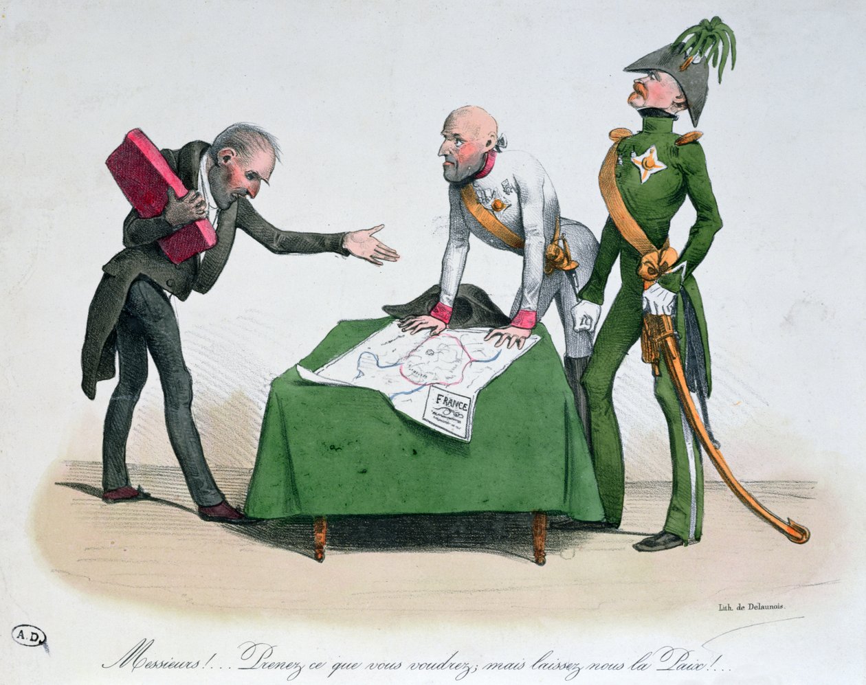Karikatyr av Wienkongressen 1814-15 av Delaunois