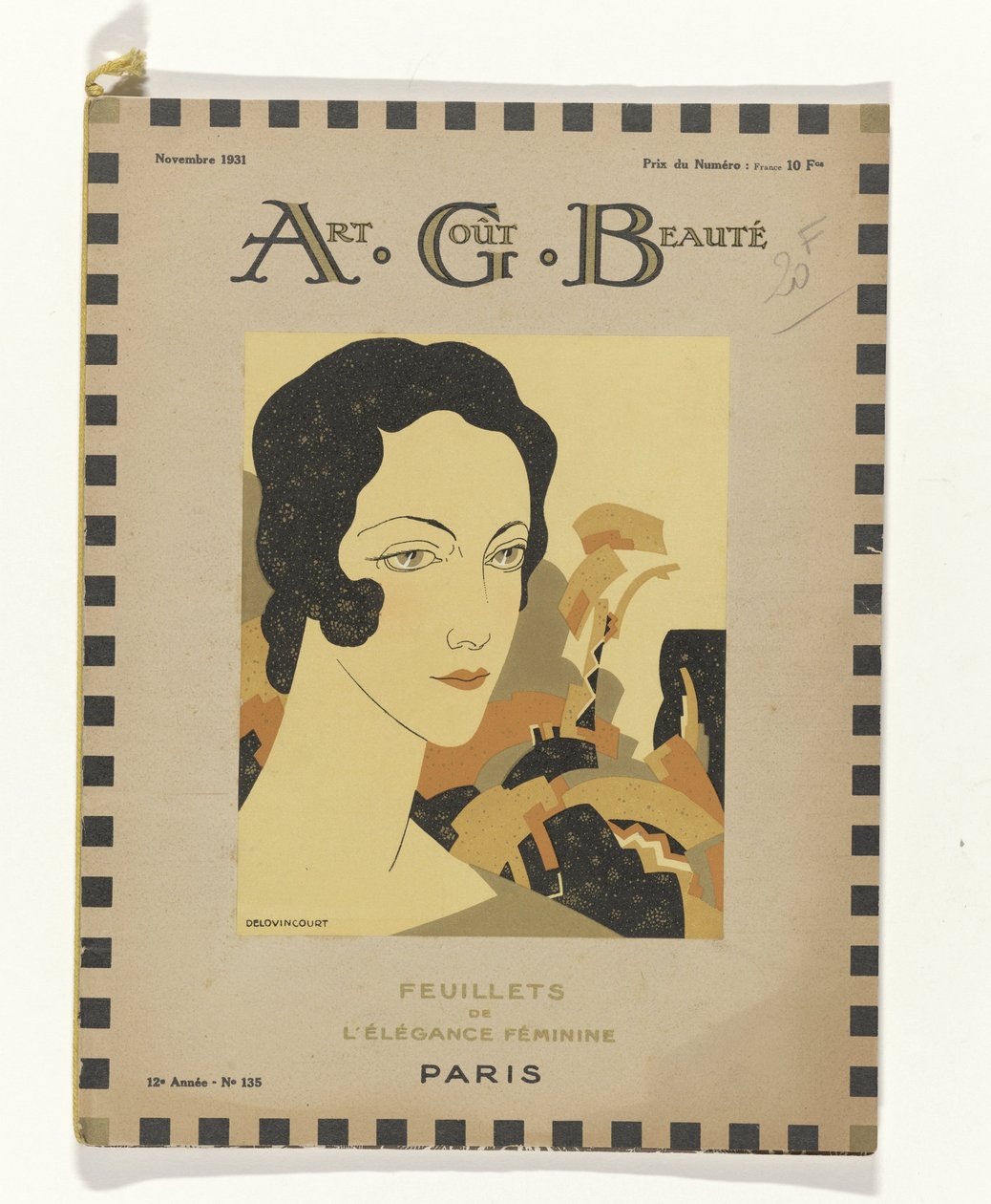 Konst - Smak - Skönhet, Broschyrer av feminin elegans, november 1931, nr 135, 12:e år (titel på objekt) av Delovincourt