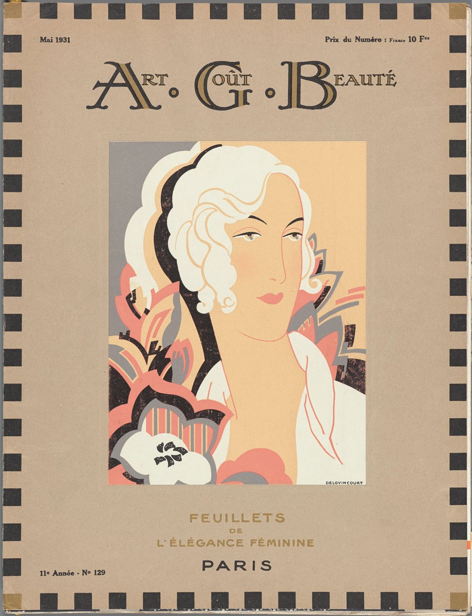 Modemagasinet som frestare Konst - Smak - Skönhet, Broschyrer av feminin elegans, maj 1931, nr 129, 11:e år (titel på objekt) av Delovincourt