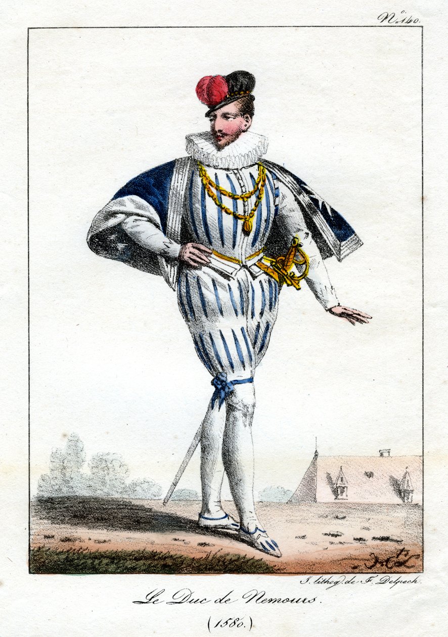 Jacques de Savoie, 2:e hertig av Nemours, 1580, c1795-1825. av Delpech