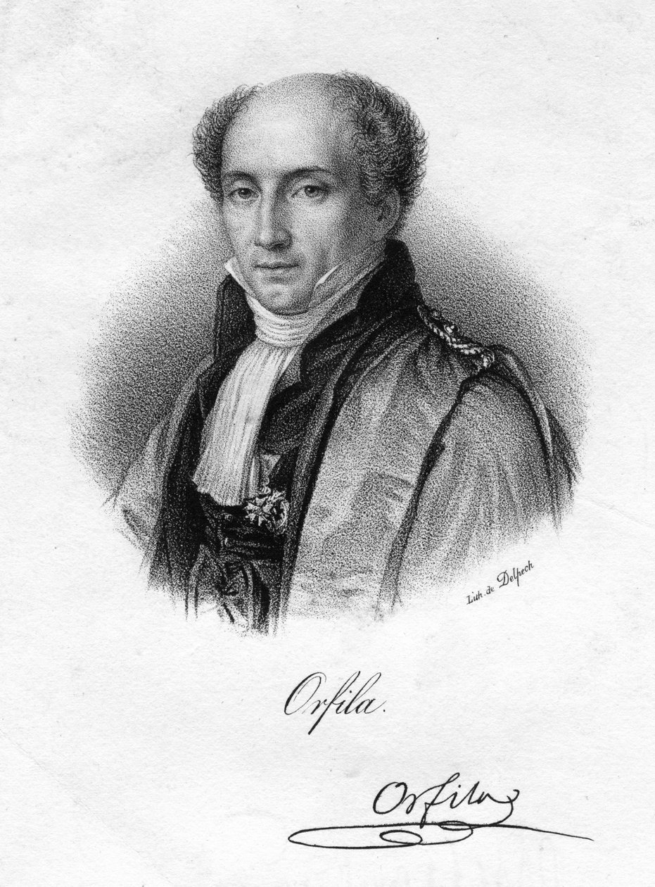 Mathieu Orfila, spanskfödd fransk toxikolog och kemist, 1800-talet av Delpech
