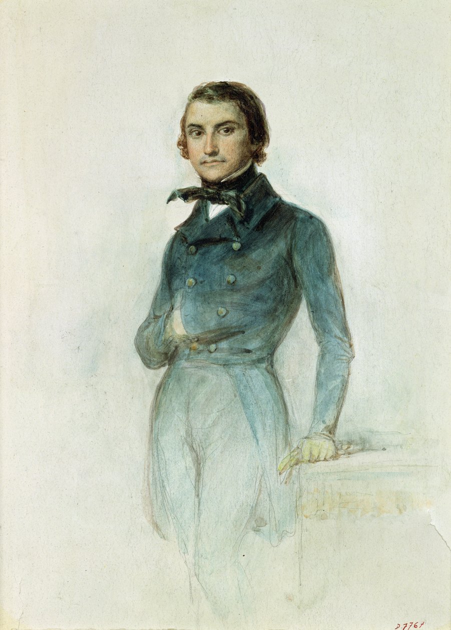 Jean Joseph Louis Blanc (1811-82) 1835 (pastell på papper) av Denis Auguste Marie Raffet