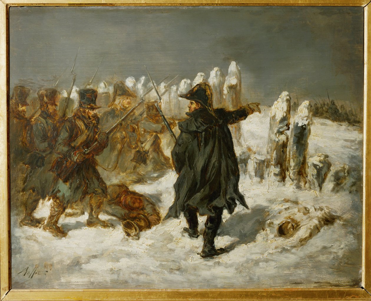 Michel Ney, Marechal de France, prins av Moskova, under det ryska fälttåget 1812 vid skansen Kovno ... av Denis Auguste Marie Raffet