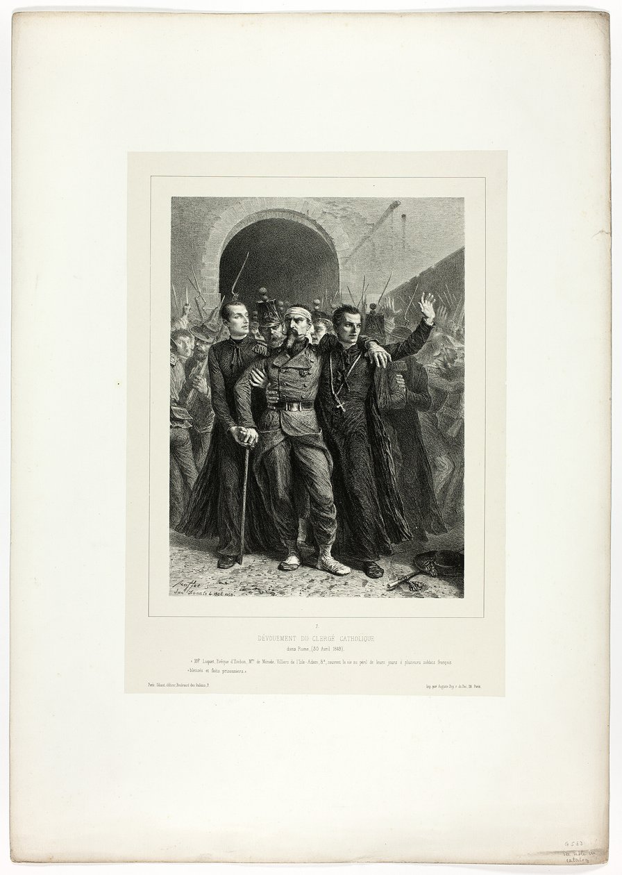 Andakt av det katolska prästerskapet i Rom, 30 april 1849, från Souvenirs d