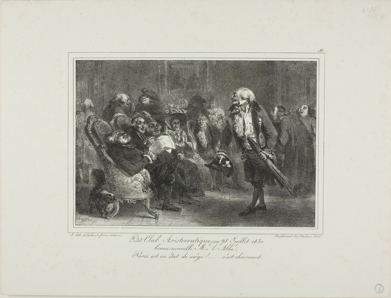 Lilla aristokratiska klubben, 28 juli 1830 av Denis Auguste Marie Raffet