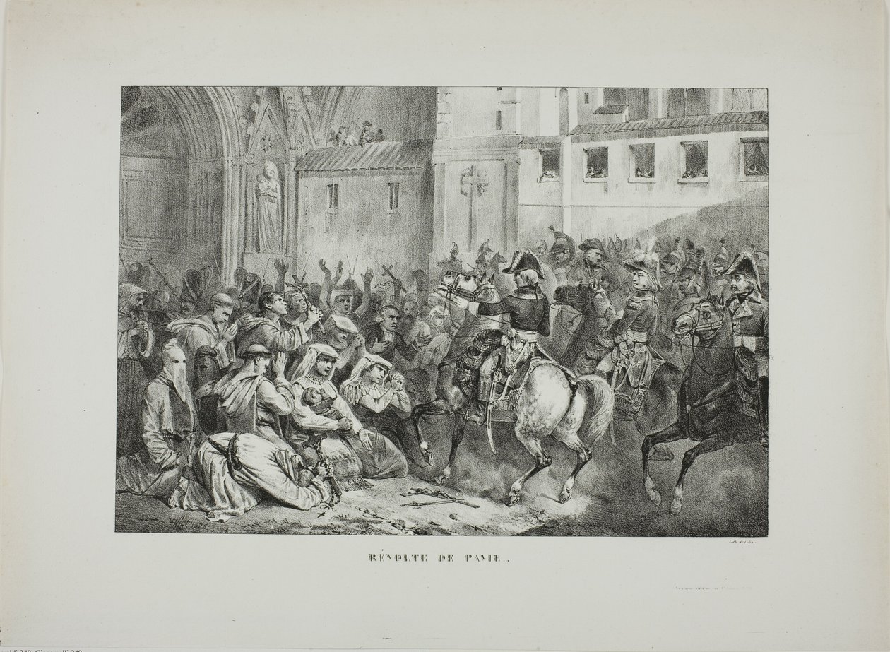 Upproret i Pavia av Denis Auguste Marie Raffet