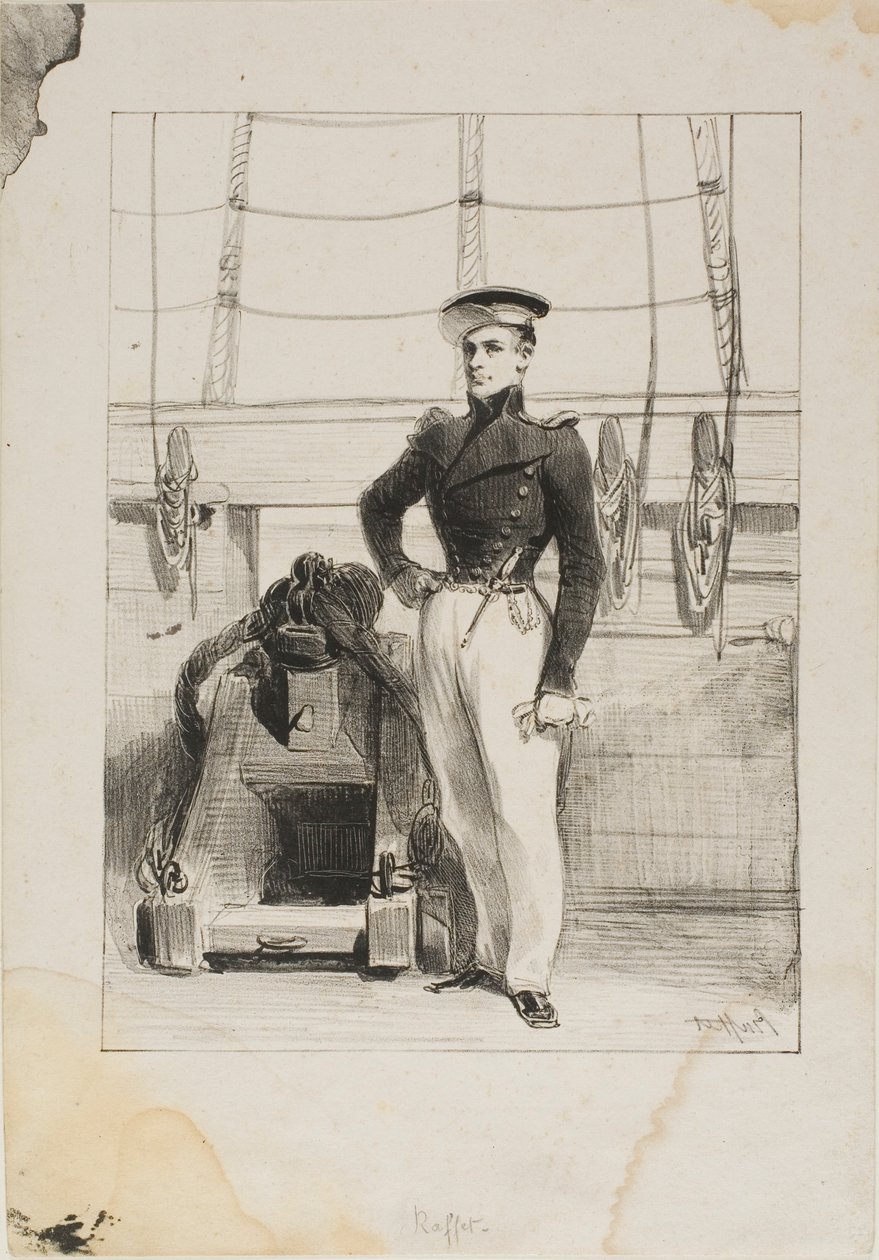 Royal Navy, linjebesättning, fartygsflagga av Denis Auguste Marie Raffet