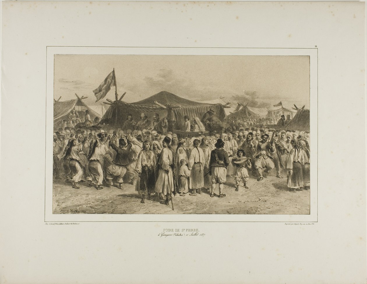 S:t Pierre-mässan, Giourjevo, Valakiet, 11 juli 1837 av Denis Auguste Marie Raffet