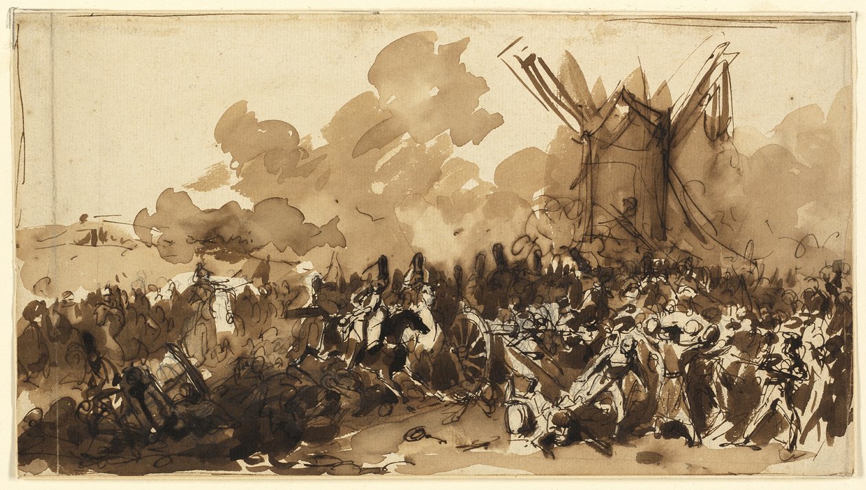 Studie av Denis-Auguste-Marie Raffet