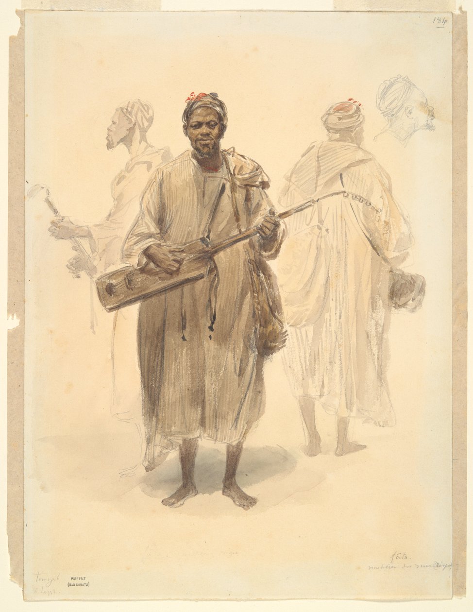 En morisk gatumusiker? Tangier (en morisk gatumusiker i Tanger) av Denis-Auguste-Marie Raffet