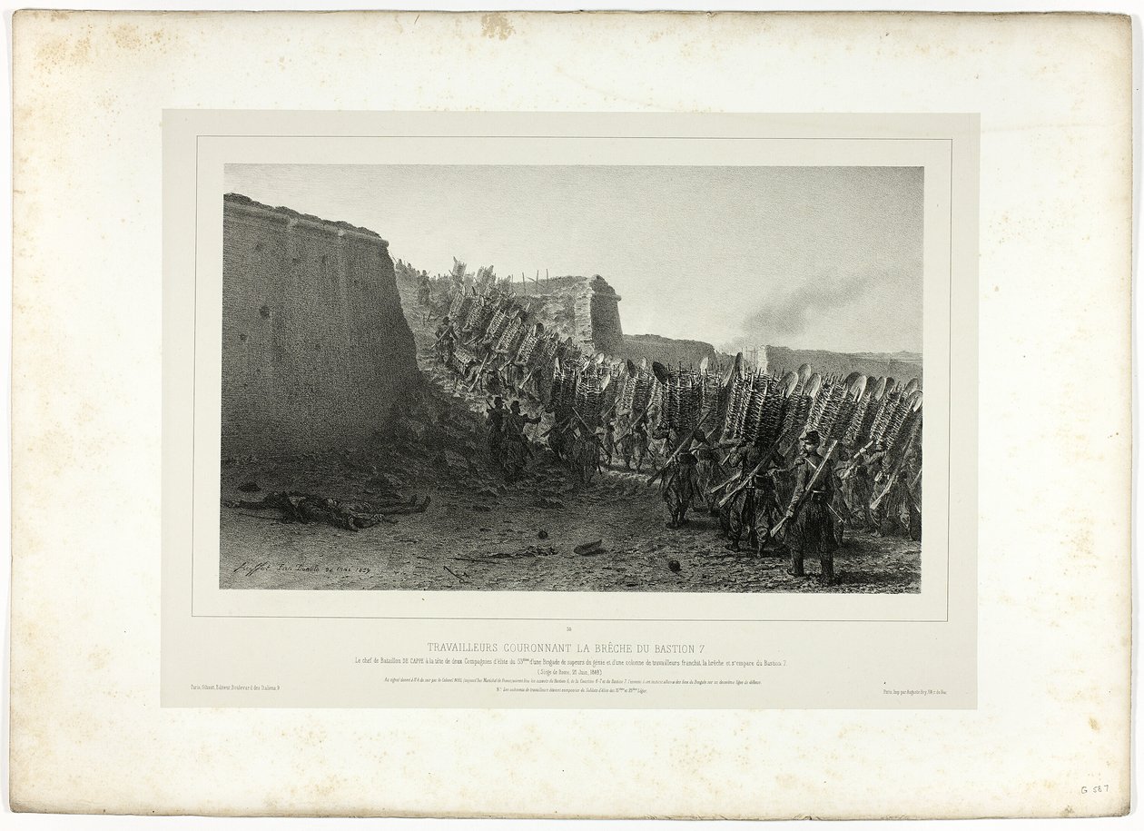 Workers Crowning the Breach of Bastion 7, från Souvenirs d