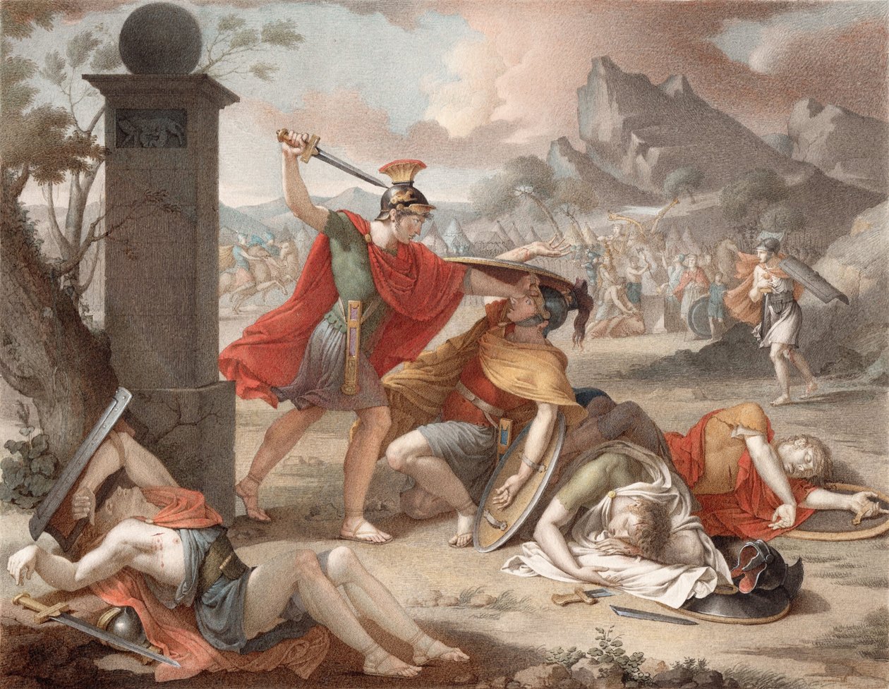 Denis-Sébastien Leroy - Slaget mellan Horatii och Curatii - 1798 CROP av Denis Sebastien Leroy