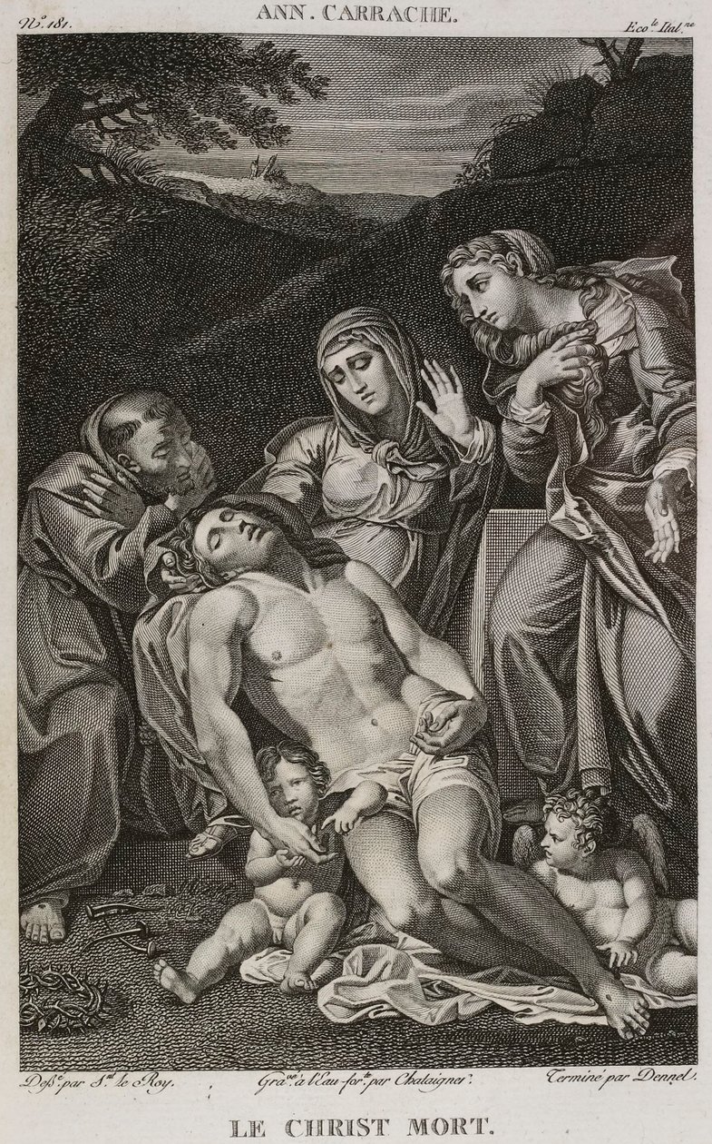 Denis-Sébastien Leroy, Chataigner och Dennel - Den döde Kristus, efter Annibale Carracci - 1802-1815 av Denis Sebastien Leroy