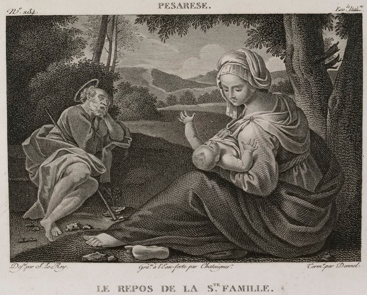 Denis-Sébastien Leroy, Chataigner och Dennel - Resten av den heliga familjen, efter Il Pesarese - 1802-1815 av Denis Sebastien Leroy