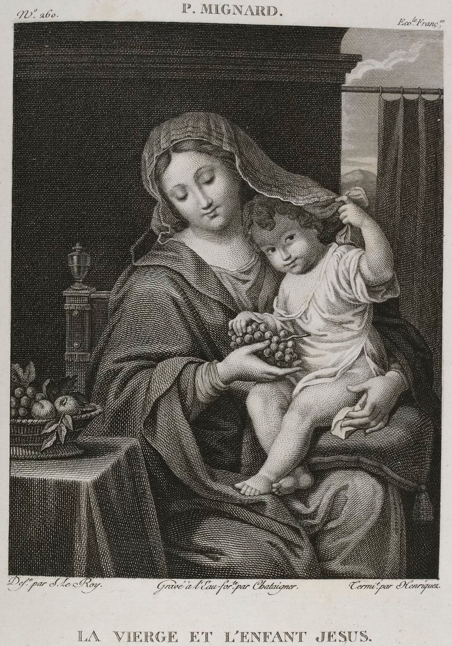 Denis-Sébastien Leroy, Chataigner och Henriquez - Jungfru Maria med Jesusbarnet, efter Pierre Mignard - 1802-1815 av Denis Sebastien Leroy