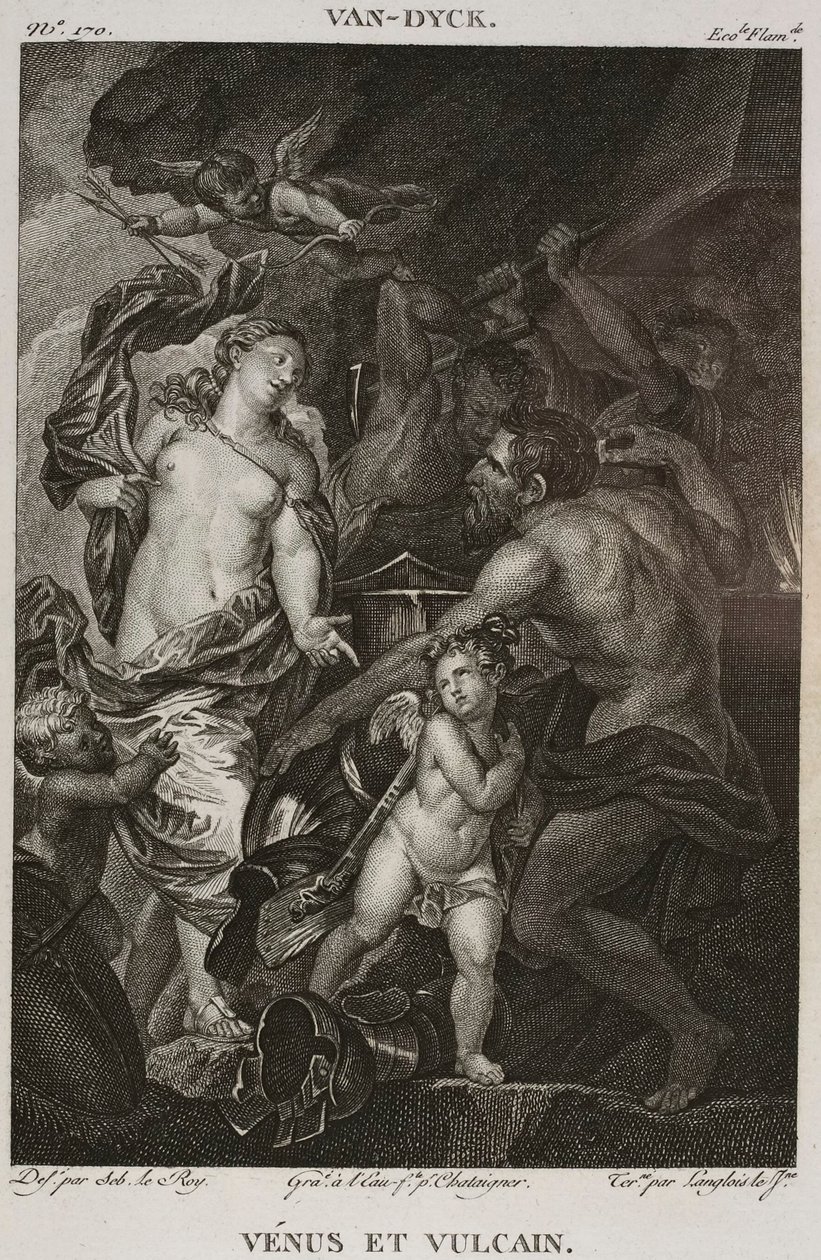 Denis-Sébastien Leroy, Chataigner och Langlois le jeune - Venus och Vulcan, efter Antoine van Dyck - 1802-1815 av Denis Sebastien Leroy