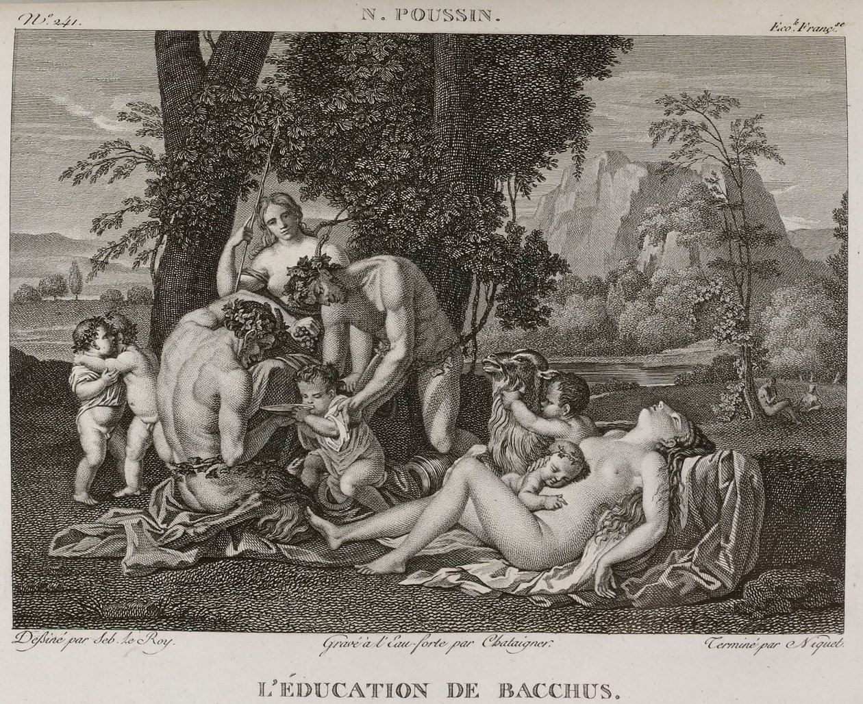 Denis-Sébastien Leroy, Chataigner och Niquet - Bacchus utbildning, efter Nicolas Poussin - 1802-1815 av Denis Sebastien Leroy