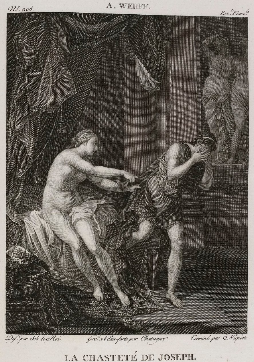 Denis-Sébastien Leroy, Chataigner och Niquet - Josefs kyskhet, efter Adriaen van der Werff - 1802-1815 av Denis Sebastien Leroy