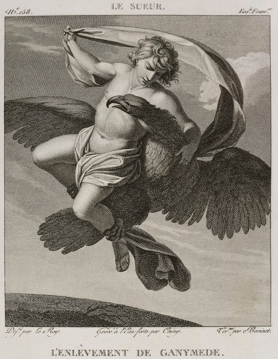 Denis-Sébastien Leroy, Coiny och Bovinet - Bortförandet av Ganymedes, efter Eustache Le Sueur - 1802-1815 av Denis Sebastien Leroy