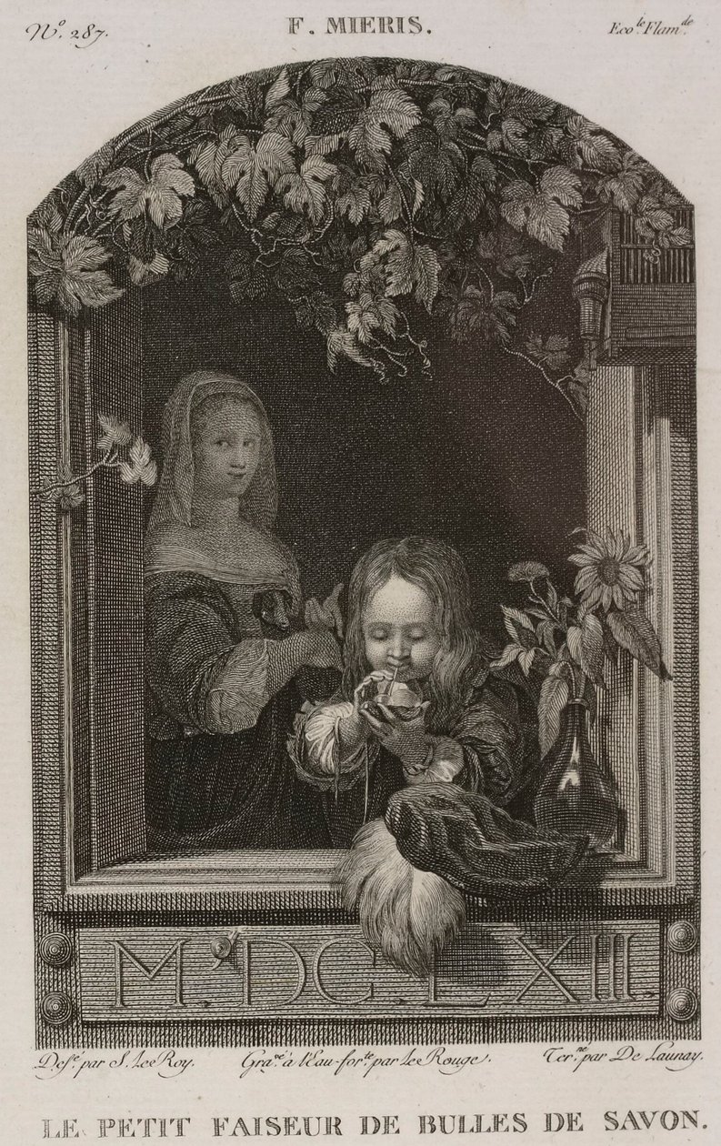 Denis-Sébastien Leroy, Lerouge och De Launay - Den lilla såpbubbelmakaren, efter Frans van Mieris d.ä. - 1802-1815 av Denis Sebastien Leroy