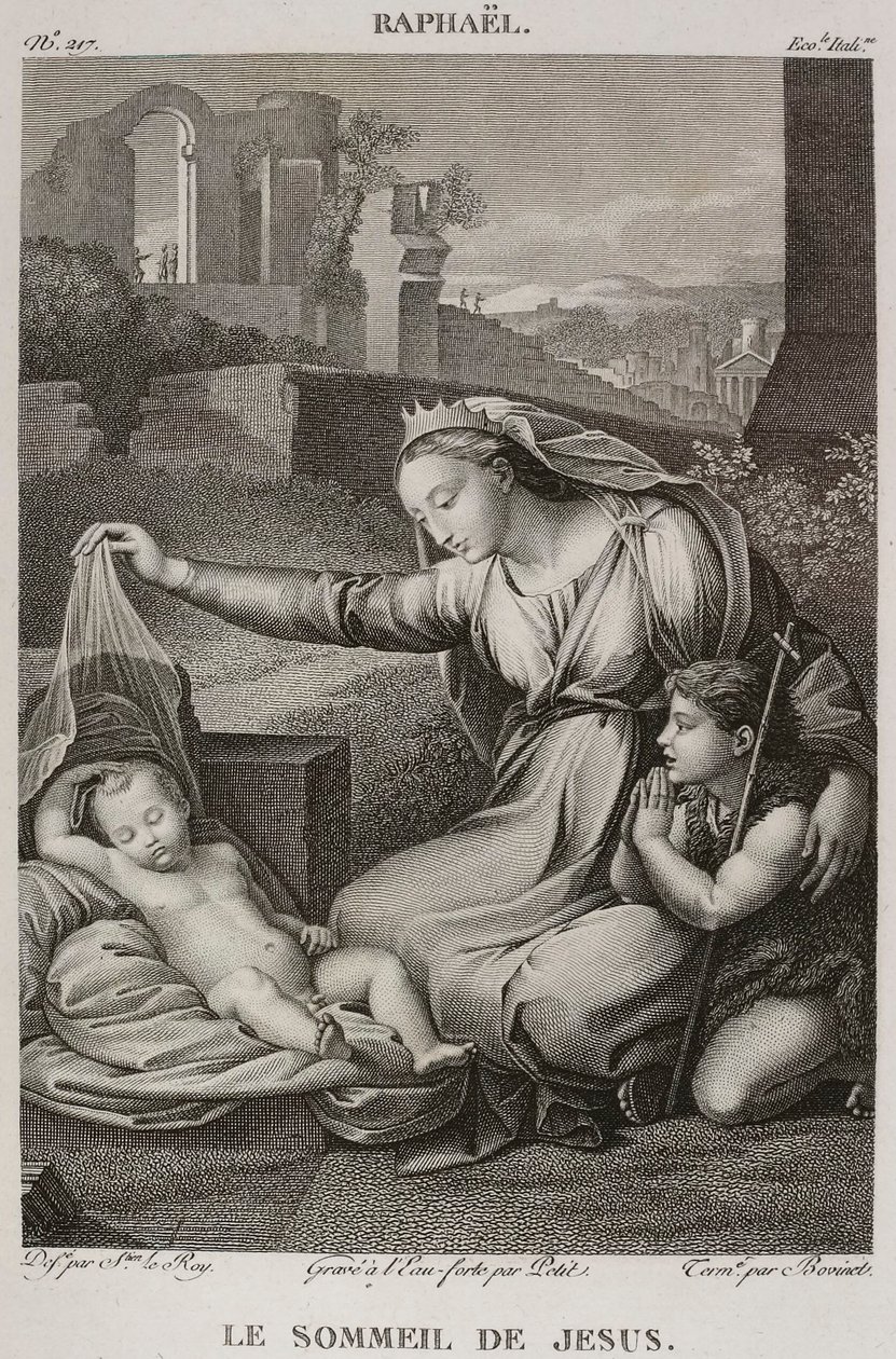 Denis-Sébastien Leroy, Petit och Bovinet - Jesu sömn, efter Rafael - 1802-1815 av Denis Sebastien Leroy