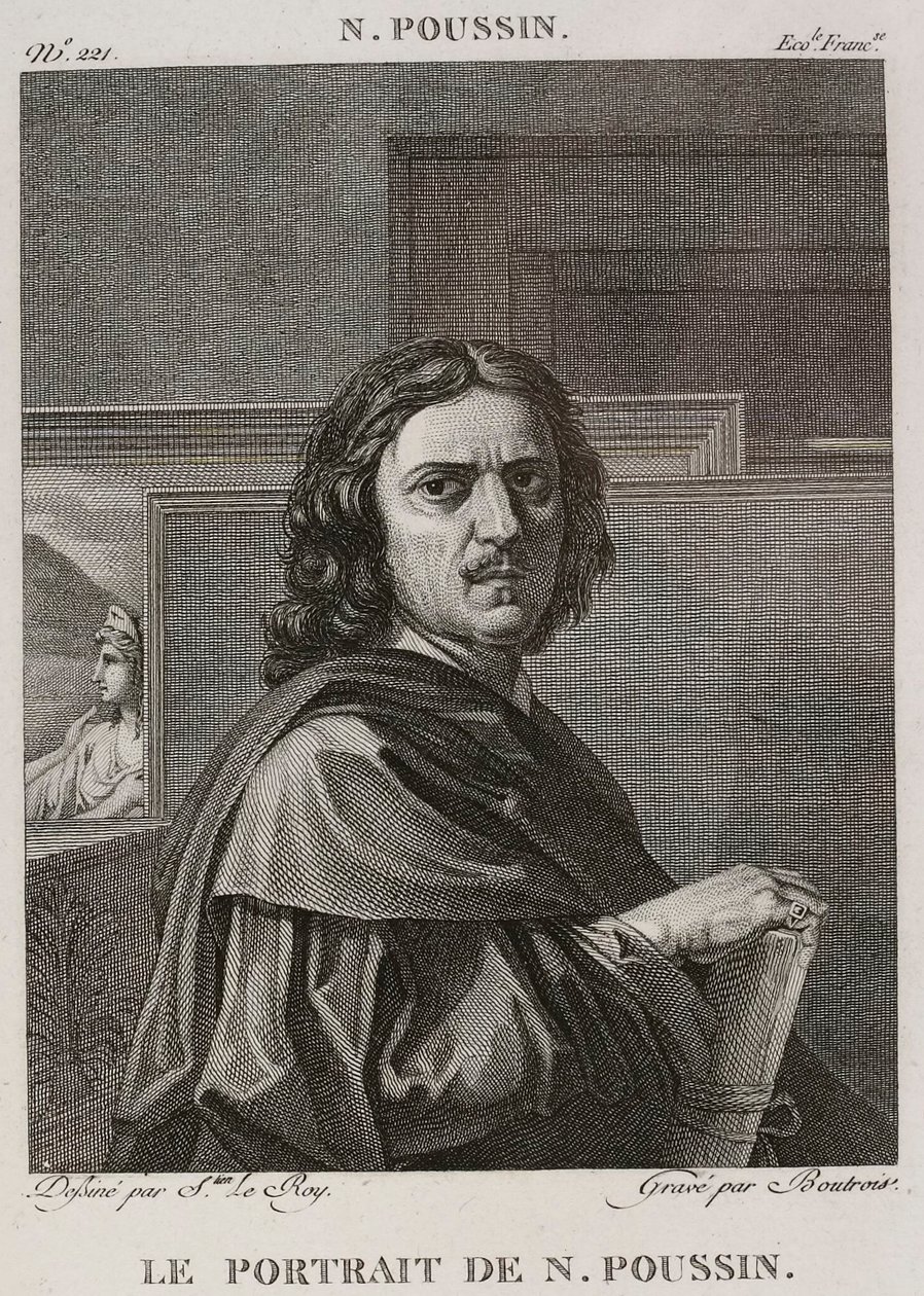 Denis-Sébastien Leroy et Boutrois - Porträttet av Nicolas Poussin, efter Nicolas Poussin - 1802-1815 av Denis Sebastien Leroy