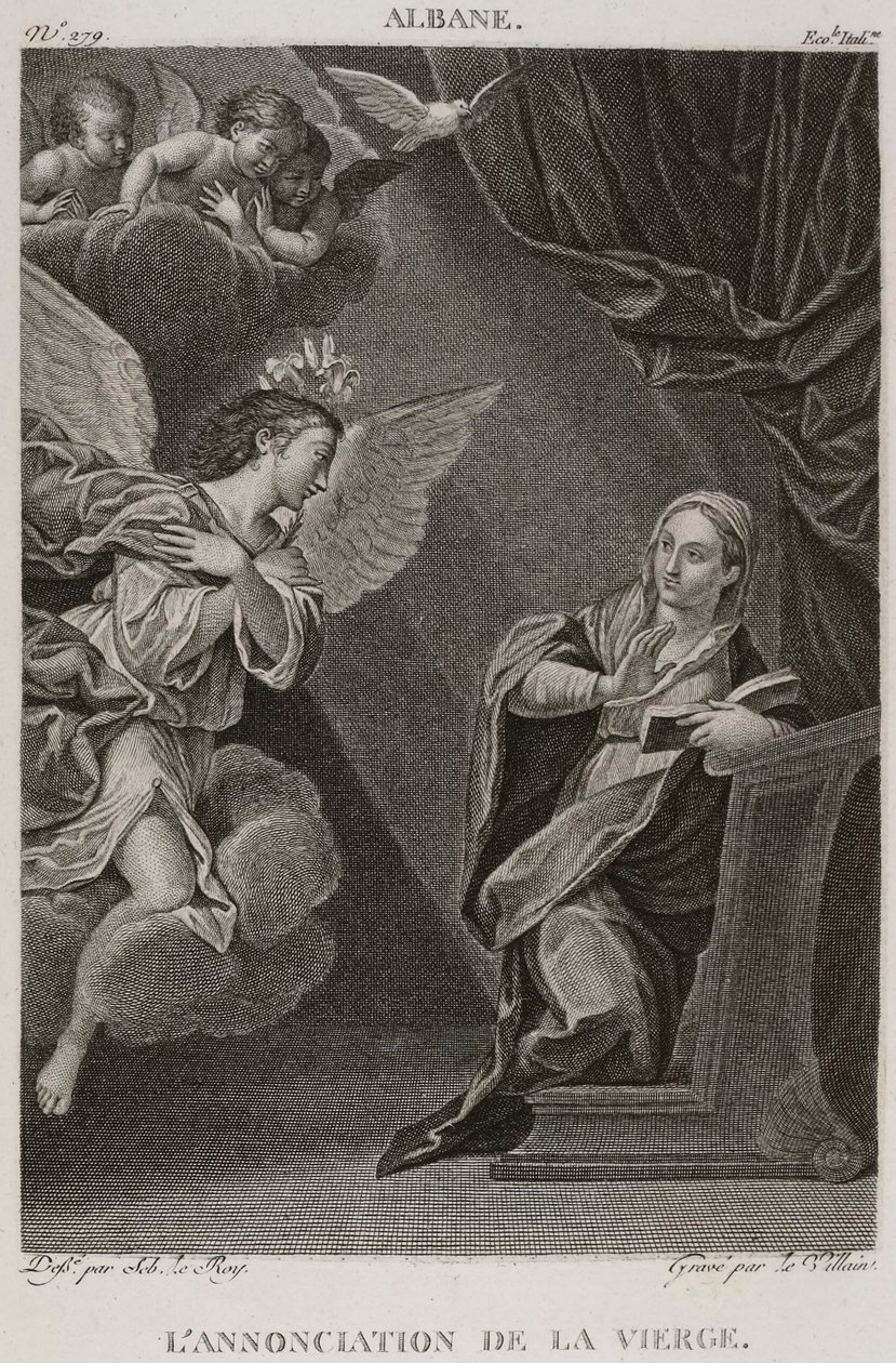 Denis-Sébastien Leroy et Le Villain - Jungfruns bebådelse, efter Francesco Albani - 1802-1815 av Denis Sebastien Leroy