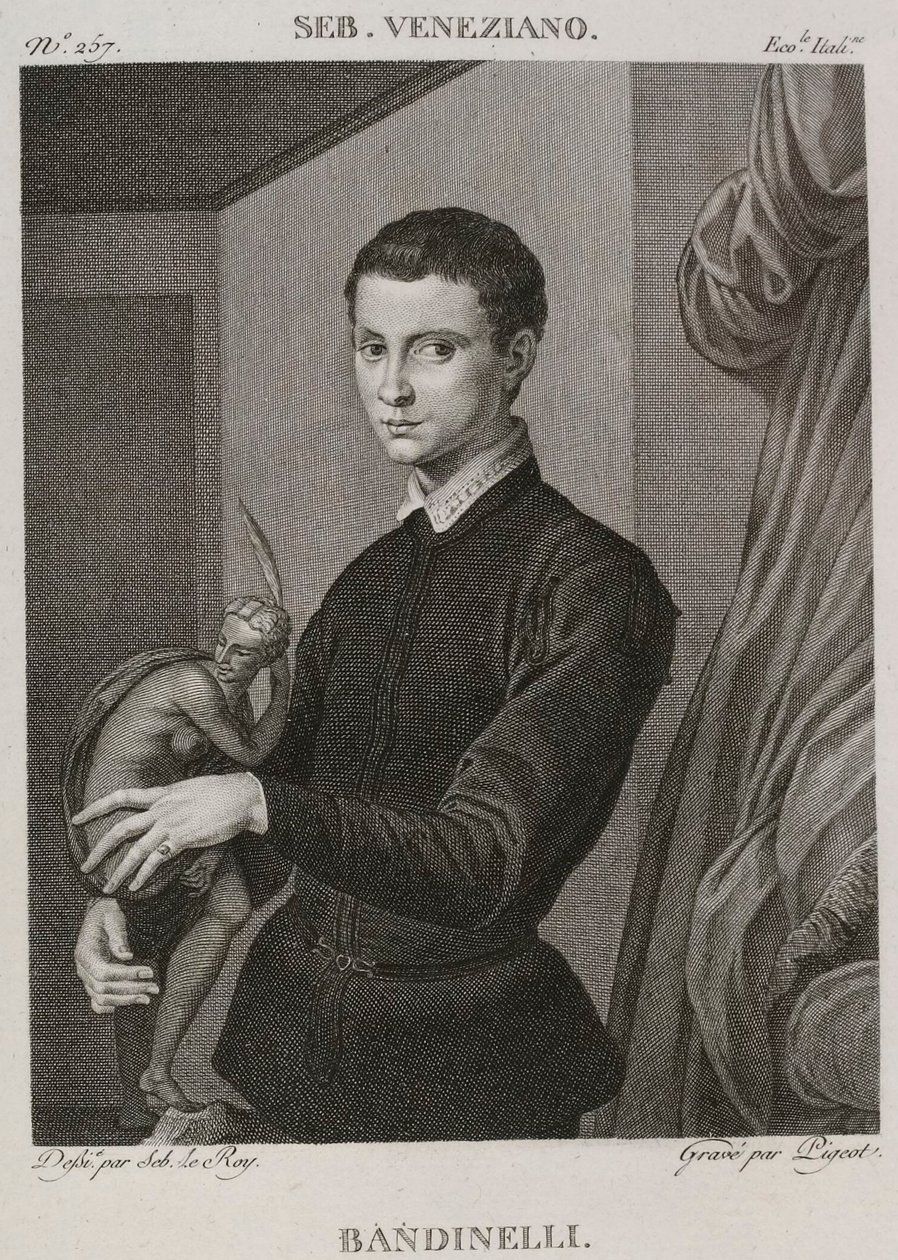 Denis-Sébastien Leroy et Pigeot - Bandinelli, tidigare tillskriven Sebastiano del Piombo, nu tillskriven Bronzino - 1802-1815 av Denis Sebastien Leroy