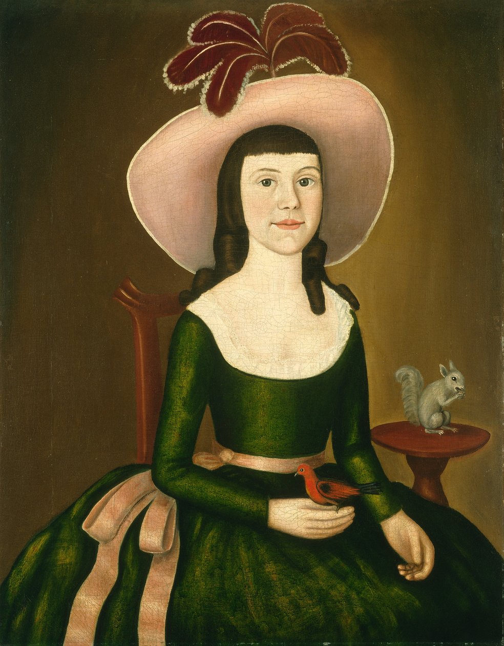 Miss Denison från Stonington, Connecticut, möjligen Matilda Denison, ca. 1790 av Denison Limner