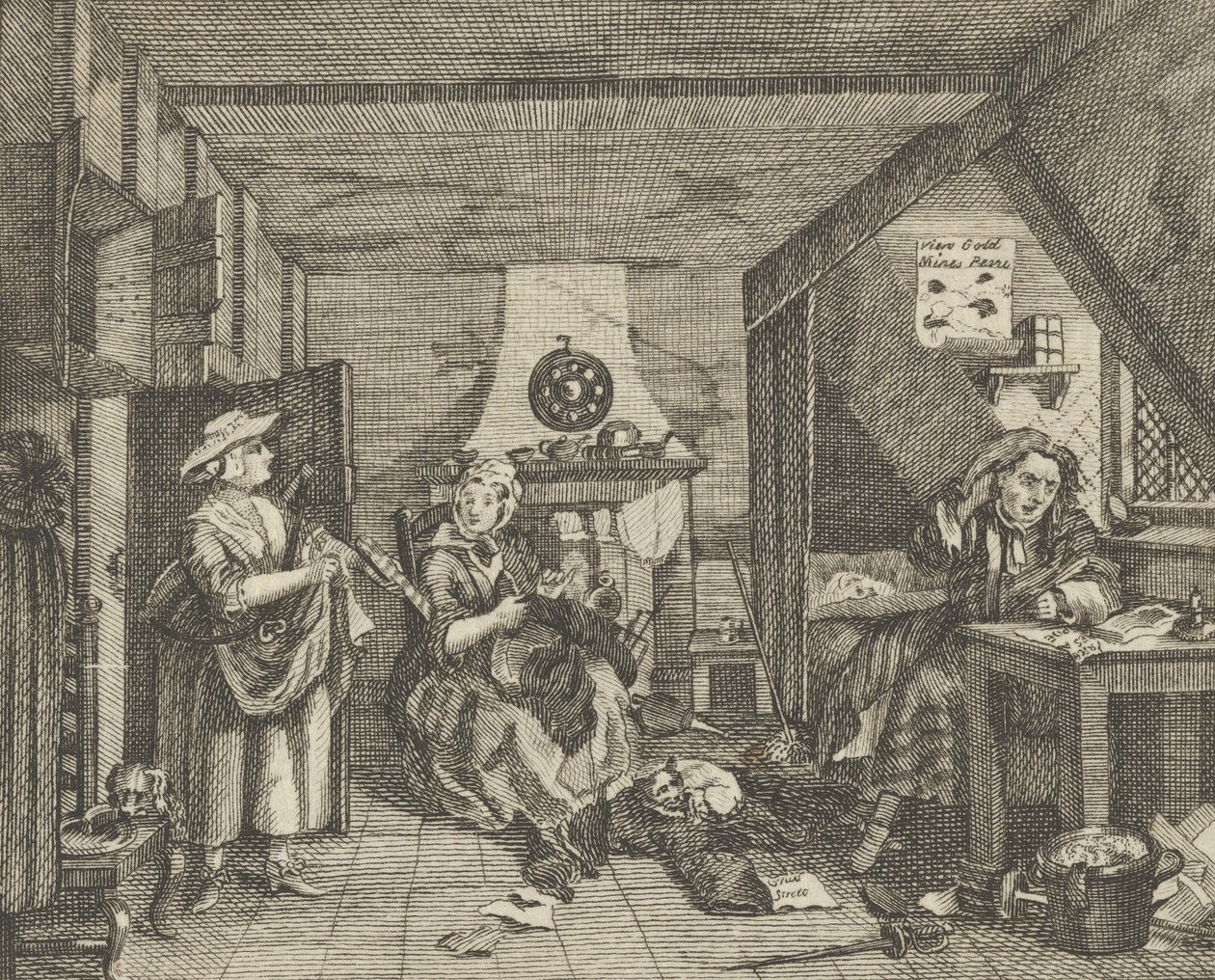 Den nödställda poeten, ca. 1800. av Dent