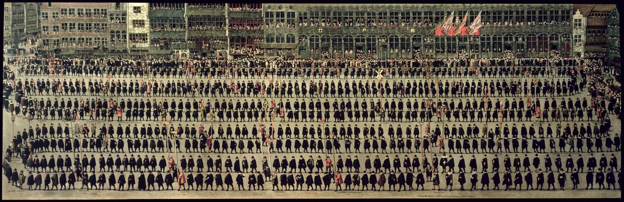 Ommeganck i Bryssel 1615: The Procession of the Guilds, 1616 (se även 187568, 187569) av Denys van Alsloot