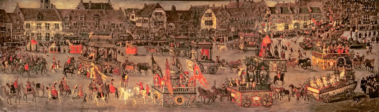 Ärkehertiginnan Isabellas triumf (1556-1633) i Bryssel Ommeganck söndagen den 31 maj 1615 (se 75629 för detaljer) av Denys van Alsloot