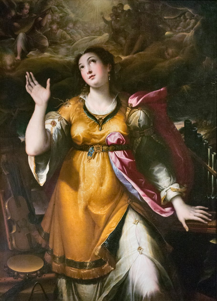 S:ta Cecilia, ca 1580 (olja på duk) av Denys Calvaert or Calvart