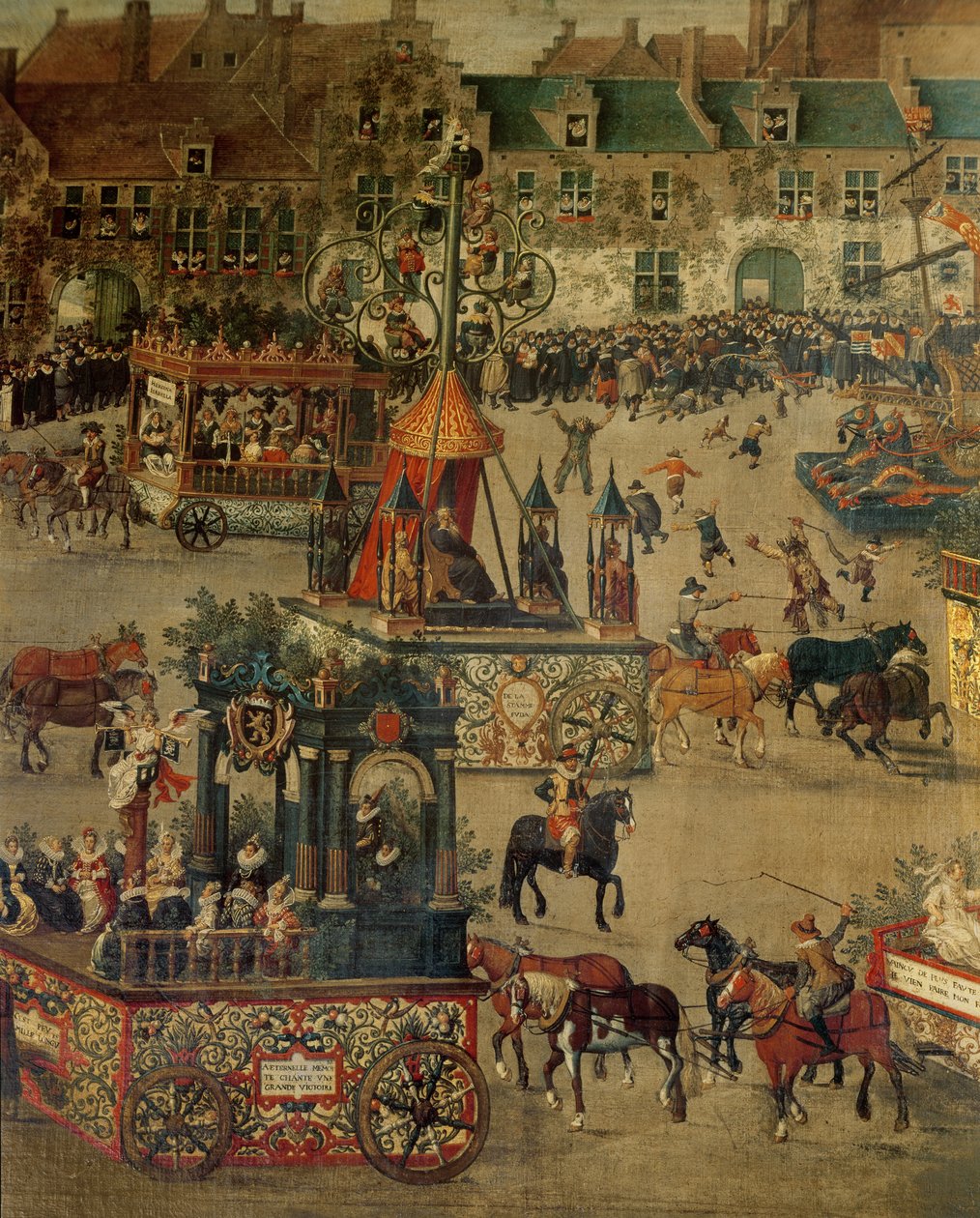 Ommeganck i Bryssel den 31 maj 1615: detalj av Isabellas triumf av Denys van Alsloot
