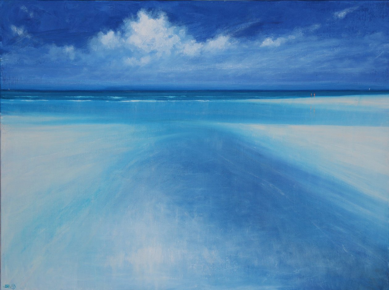 At Low Tide, 2017 (Oil on Canvas) av Derek Hare